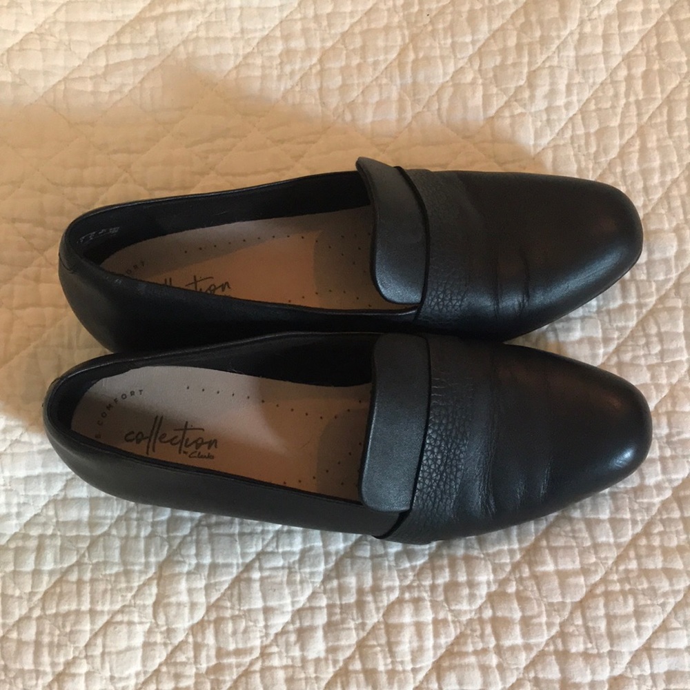 Clarks comfort loafer, black, 8.5